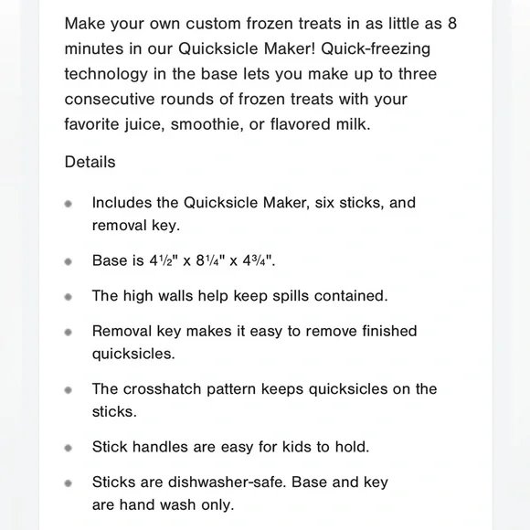 Pampered Chef Quicksicle Maker